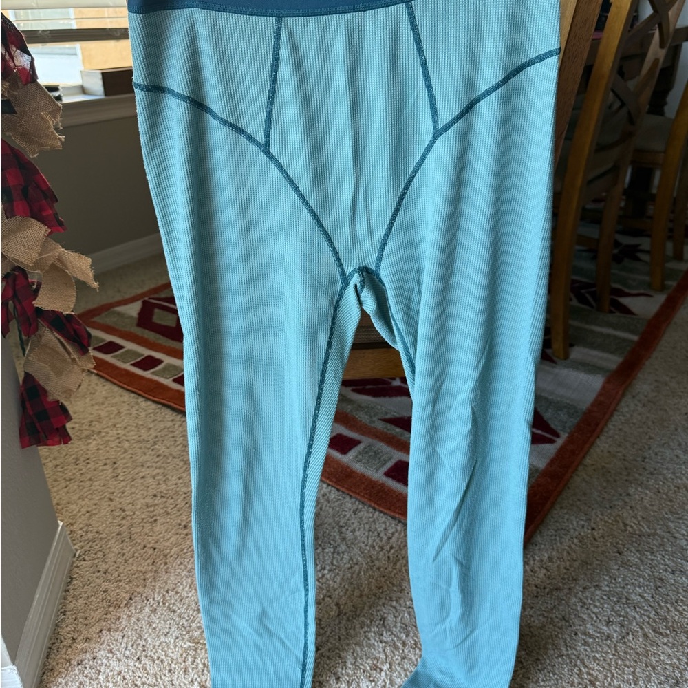 Fabletics Teal Thermal Leggings